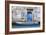 Boat And Blue Door. Venice. Venezia Province. Veneto. Italy-Oscar Dominguez-Framed Photographic Print