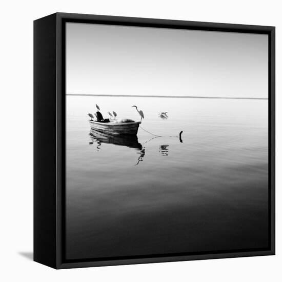 Boat and Heron II-Moises Levy-Framed Premier Image Canvas