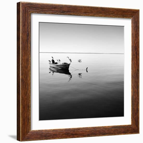 Boat and Heron II-Moises Levy-Framed Photographic Print