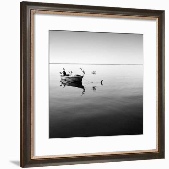 Boat and Heron II-Moises Levy-Framed Photographic Print