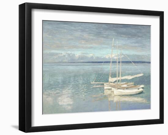 Boat And Lake 3, 2023-Jesse Carter-Framed Art Print