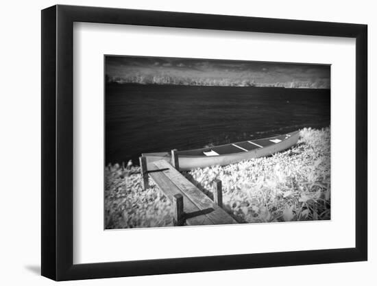 Boat and Lake IR-John Gusky-Framed Photographic Print