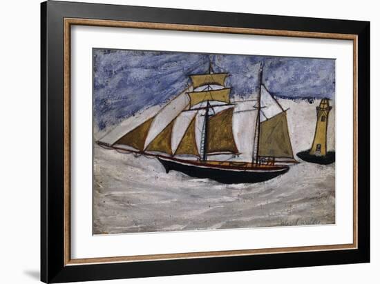 Boat and Lighthouse-Alfred Wallis-Framed Giclee Print