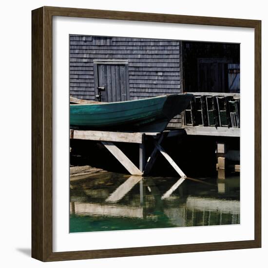 Boat and Lobster Pots-Laura Warren-Framed Giclee Print