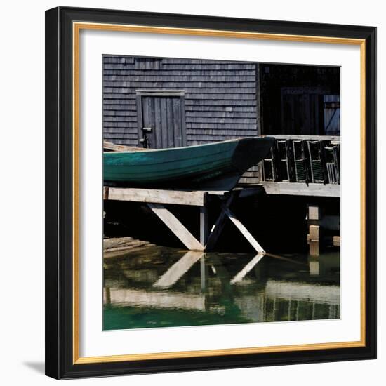 Boat and Lobster Pots-Laura Warren-Framed Giclee Print