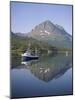 Boat and Mountains Reflected in Tranquil Water, Near Tromso, North Norway, Norway-David Lomax-Mounted Photographic Print