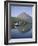 Boat and Mountains Reflected in Tranquil Water, Near Tromso, North Norway, Norway-David Lomax-Framed Photographic Print