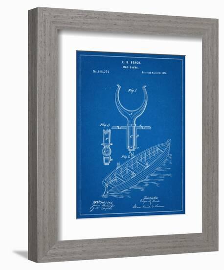 Boat And Oar Patent-null-Framed Premium Giclee Print