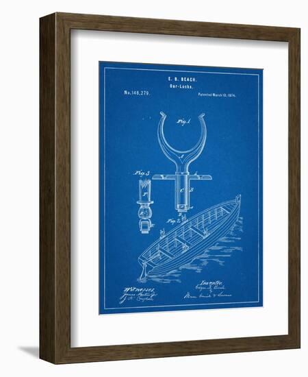 Boat And Oar Patent-null-Framed Premium Giclee Print