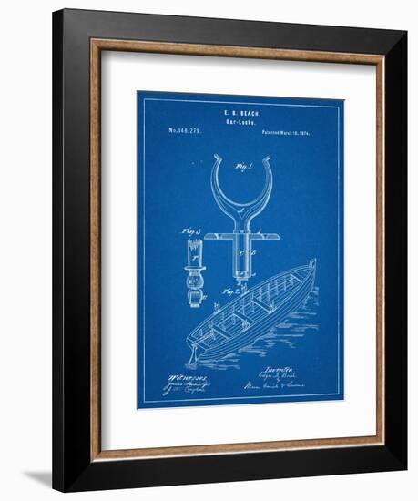 Boat And Oar Patent-null-Framed Premium Giclee Print