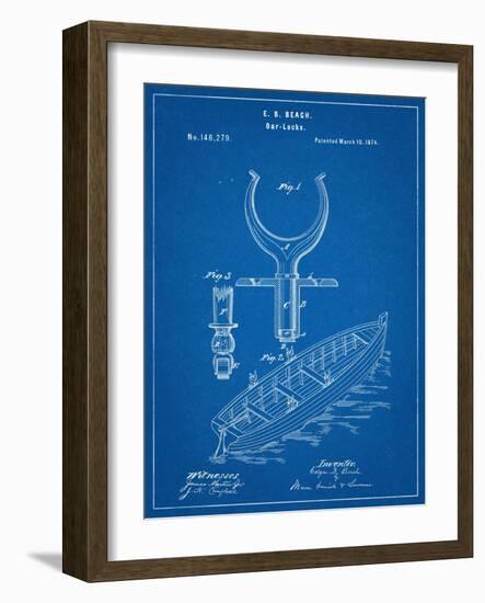 Boat And Oar Patent-null-Framed Art Print