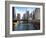 Boat and River, Chicago River, Chicago, Illinois, Usa-Alan Klehr-Framed Photographic Print