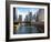 Boat and River, Chicago River, Chicago, Illinois, Usa-Alan Klehr-Framed Photographic Print