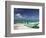 Boat and Turquoise Water on Pillory Beach, Turks and Caicos, Caribbean-Walter Bibikow-Framed Photographic Print
