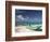 Boat and Turquoise Water on Pillory Beach, Turks and Caicos, Caribbean-Walter Bibikow-Framed Photographic Print