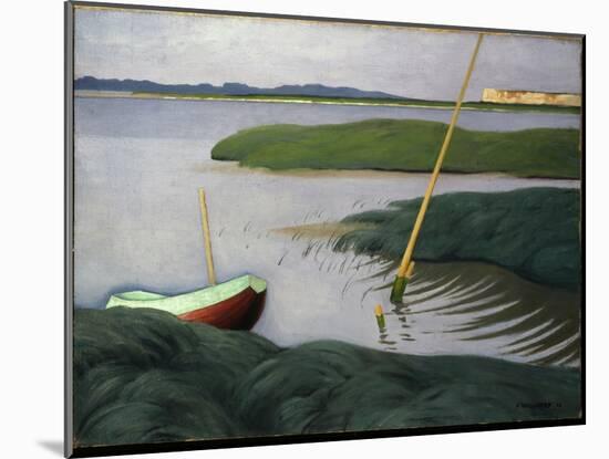 Boat at Berville, 1918-Félix Vallotton-Mounted Giclee Print