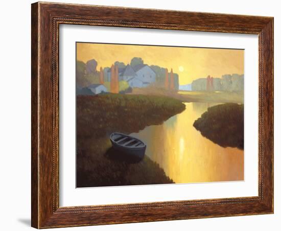 Boat at Sunrise-Max Hayslette-Framed Giclee Print