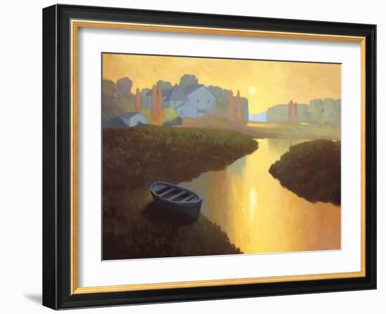 Boat at Sunrise-Max Hayslette-Framed Giclee Print