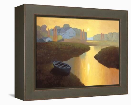 Boat at Sunrise-Max Hayslette-Framed Premier Image Canvas