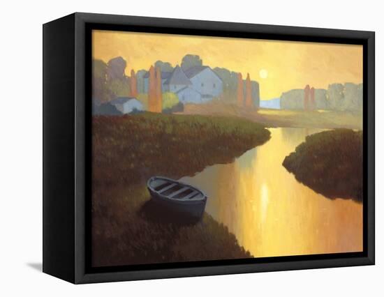 Boat at Sunrise-Max Hayslette-Framed Premier Image Canvas