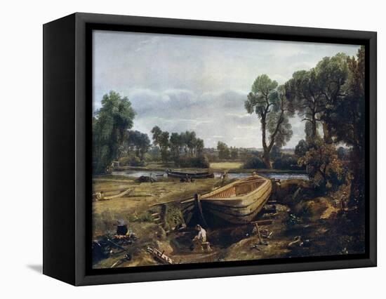 Boat Building Near Flatford Mill, 1815-John Constable-Framed Premier Image Canvas