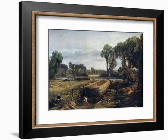 Boat Building Near Flatford Mill, 1815-John Constable-Framed Giclee Print