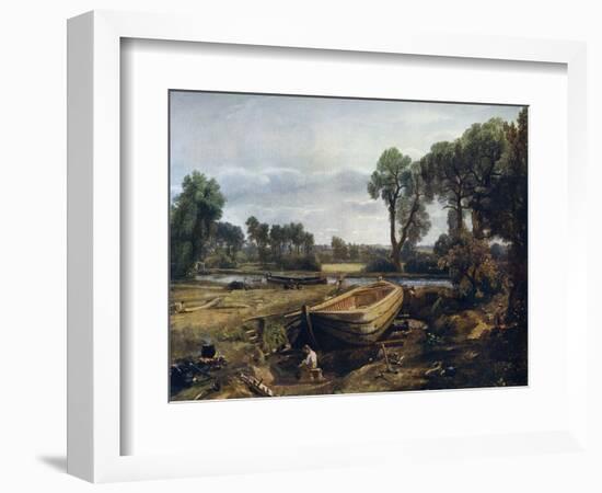 Boat Building Near Flatford Mill, 1815-John Constable-Framed Giclee Print