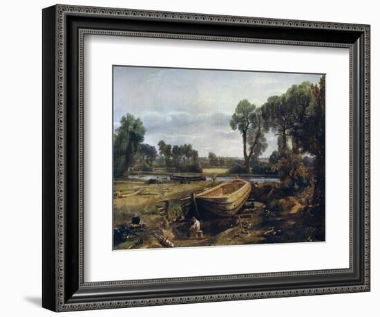 Boat Building Near Flatford Mill, 1815-John Constable-Framed Giclee Print