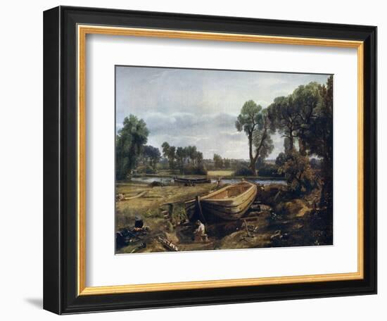 Boat Building Near Flatford Mill, 1815-John Constable-Framed Giclee Print