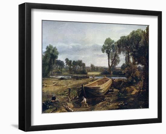 Boat Building Near Flatford Mill, 1815-John Constable-Framed Giclee Print