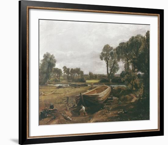 Boat-Building near Flatford Mill-John Constable-Framed Premium Giclee Print