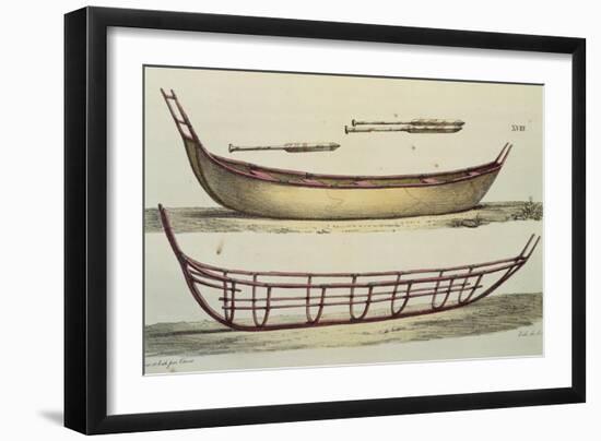 Boat Building Techniques for Rowing Boats on the Aleutian Islands from a New Voyage Round the World-Vincenzo Cabianca-Framed Giclee Print