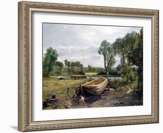 Boat Building-John Constable-Framed Giclee Print