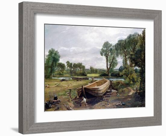 Boat Building-John Constable-Framed Giclee Print