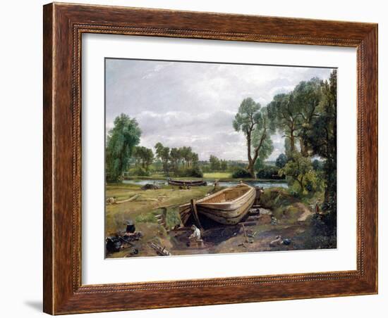 Boat Building-John Constable-Framed Giclee Print