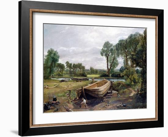 Boat Building-John Constable-Framed Giclee Print