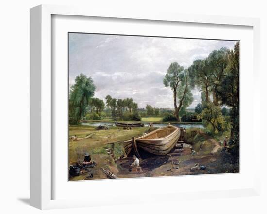 Boat Building-John Constable-Framed Giclee Print