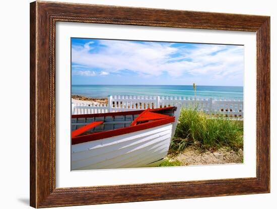 Boat by the Beach-Gail Peck-Framed Photographic Print