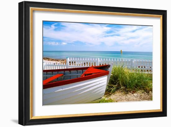 Boat by the Beach-Gail Peck-Framed Photographic Print