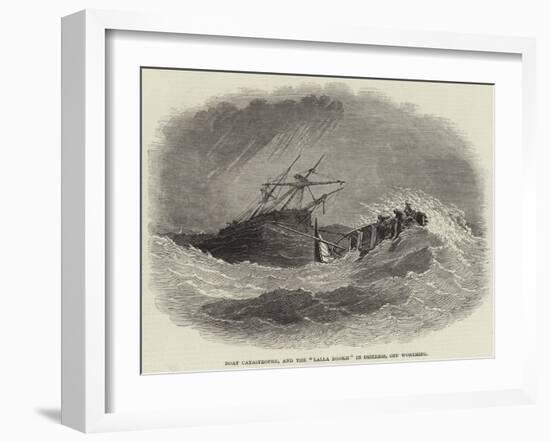 Boat Catastrophe, and the Lalla Rookh in Distress, Off Worthing-null-Framed Giclee Print