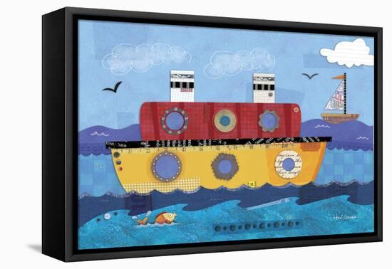 Boat Collage-Holli Conger-Framed Premier Image Canvas