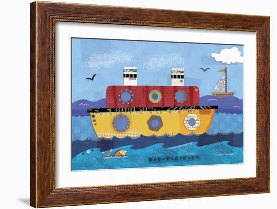 Boat Collage-Holli Conger-Framed Giclee Print