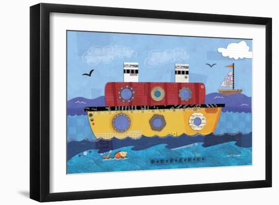 Boat Collage-Holli Conger-Framed Giclee Print