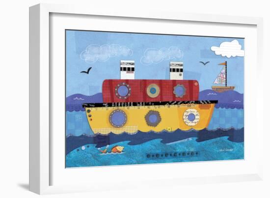 Boat Collage-Holli Conger-Framed Giclee Print