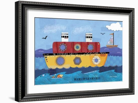 Boat Collage-Holli Conger-Framed Giclee Print