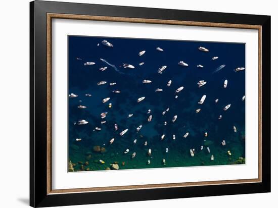 Boat Conference - Amalfi Coast-Verne Varona-Framed Art Print