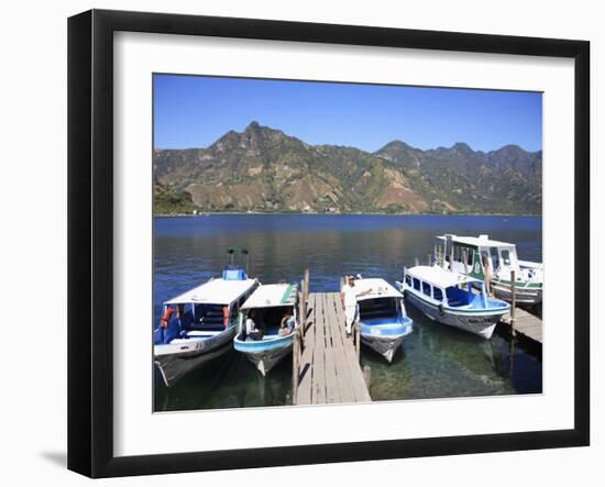 Boat Dock, San Pedro, San Pedro La Laguna, Lake Atitlan, Guatemala, Central America-Wendy Connett-Framed Photographic Print