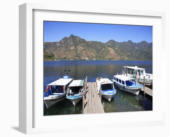 Boat Dock, San Pedro, San Pedro La Laguna, Lake Atitlan, Guatemala, Central America-Wendy Connett-Framed Photographic Print