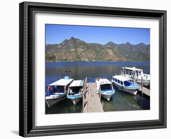 Boat Dock, San Pedro, San Pedro La Laguna, Lake Atitlan, Guatemala, Central America-Wendy Connett-Framed Photographic Print