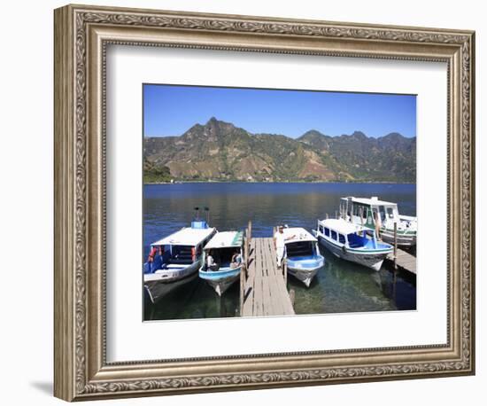 Boat Dock, San Pedro, San Pedro La Laguna, Lake Atitlan, Guatemala, Central America-Wendy Connett-Framed Photographic Print